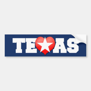 I Love Texas Bumper Sticker