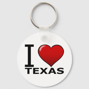 I LOVE TEXAS KEY RING