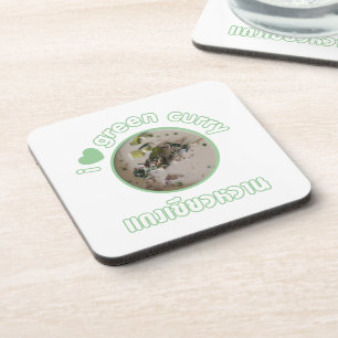 I Love Thai Green Curry ... Thailand Street Food Coaster