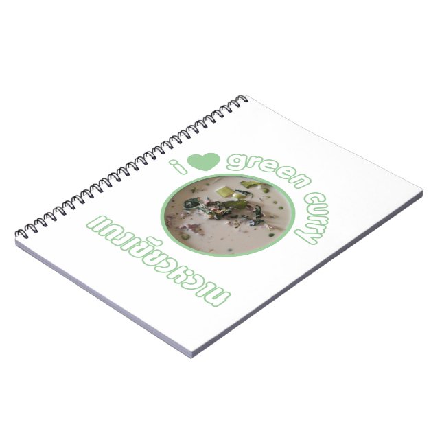 I Love Thai Green Curry ... Thailand Street Food Notebook (Left Side)
