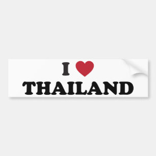 I Love Thailand Bumper Sticker