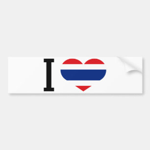I love Thailand Bumper Sticker