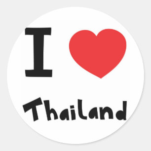 I love Thailand Classic Round Sticker