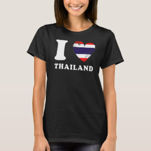 I Love Thailand Heart Flag Thailand T-Shirt