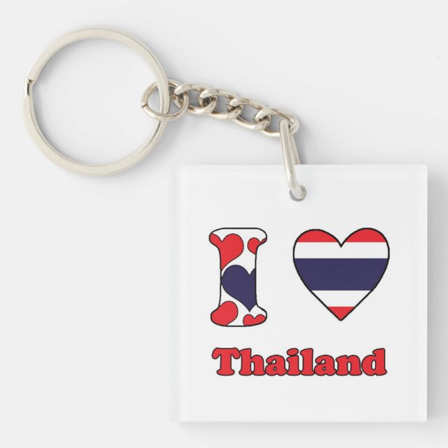 I love Thailand Key Ring (Front)