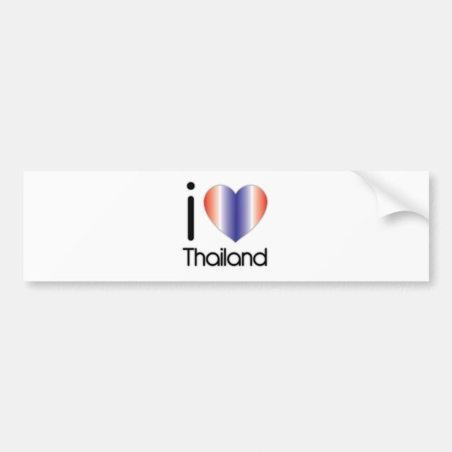 I Love Thailand Products Bumper Sticker (Front)