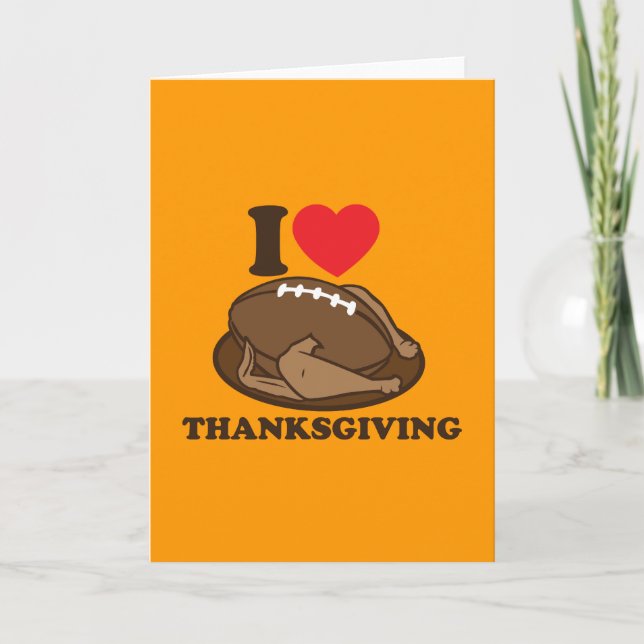 I love Thanksgiving Holiday Card (Front)