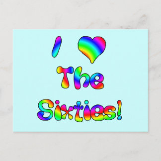 I Love The 60's Postcard