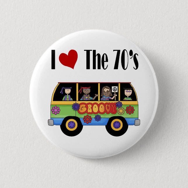 I love the 70's 6 cm round badge (Front)