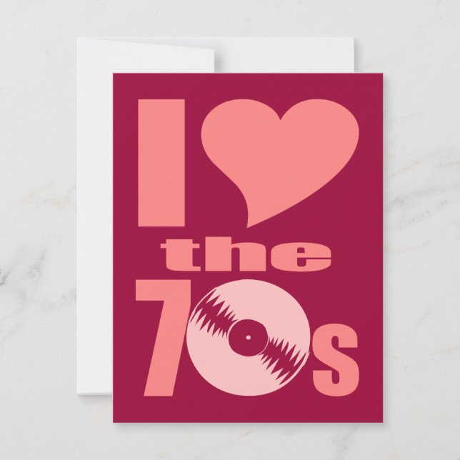I Love the 70s Invitation (Front)