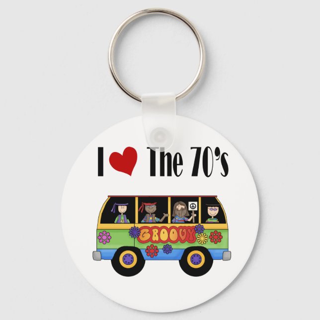 I love the 70's key ring (Front)