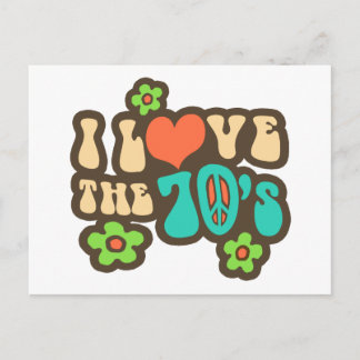 I Love The 70's Postcard