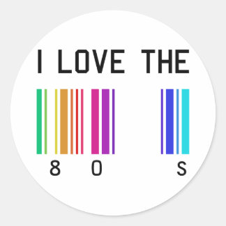 I love the 80´s design classic round sticker