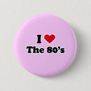 I love the 80's 6 cm round badge