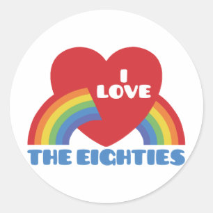 I Love The 80's Classic Round Sticker