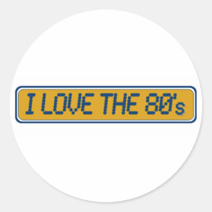 I Love The 80'S Classic Round Sticker