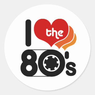 I Love the 80's Classic Round Sticker