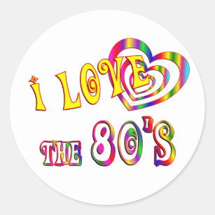 I Love the 80s Classic Round Sticker