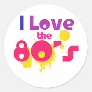 I Love the 80s Classic Round Sticker