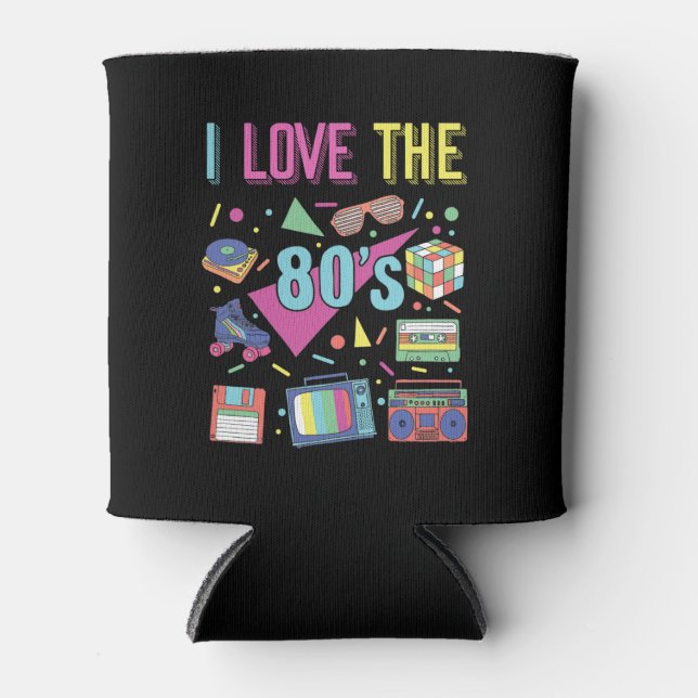 I Love The 80s Clothes for Women and Men Party Can Cooler (Front)