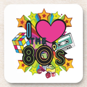 i love the 80s coaster