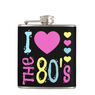 I Love the 80s Disco Costume Hip Flask