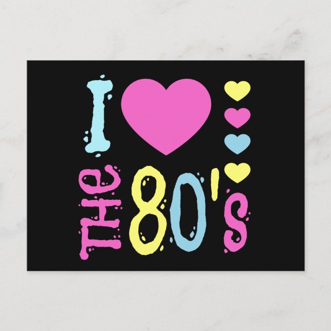 I Love the 80s Disco Costume Postcard (Front)