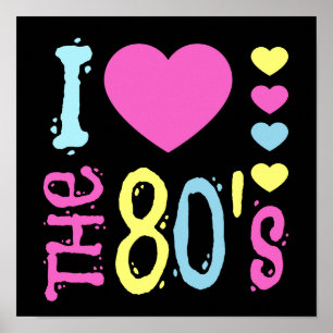 I Love the 80s Disco Costume Poster