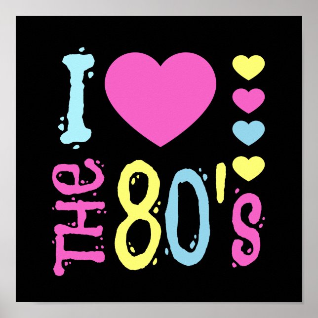 I Love the 80s Disco Costume Poster (Front)