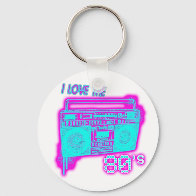 I LOVE THE 80s Key Ring (Front)