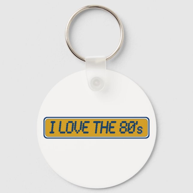 I Love The 80'S Key Ring (Front)