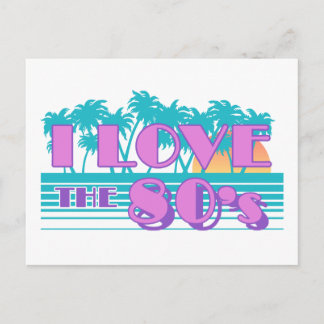I Love The 80's Postcard