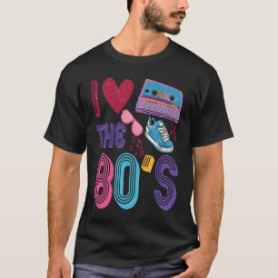 I love The 80's Retro 80's Girl Costume Men Women T-Shirt