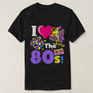 I Love The 80s Retro Neon Design T-Shirt