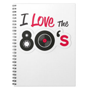I Love The 80s  Retro  Vintage Notebook