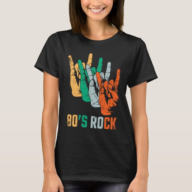 I love The 80's Rock Retro 80's Girl Costume Men W T-Shirt (Front)