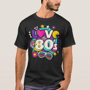 I Love The 80s s Vintage 1980s Retro Party Women M T-Shirt