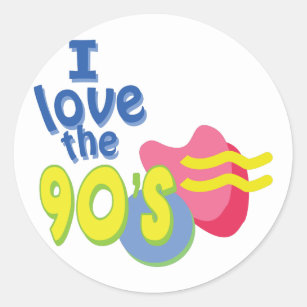 I LOVE THE 90s Stickers 