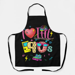 I Love The 90s Party Outfit 90er Retro Apron