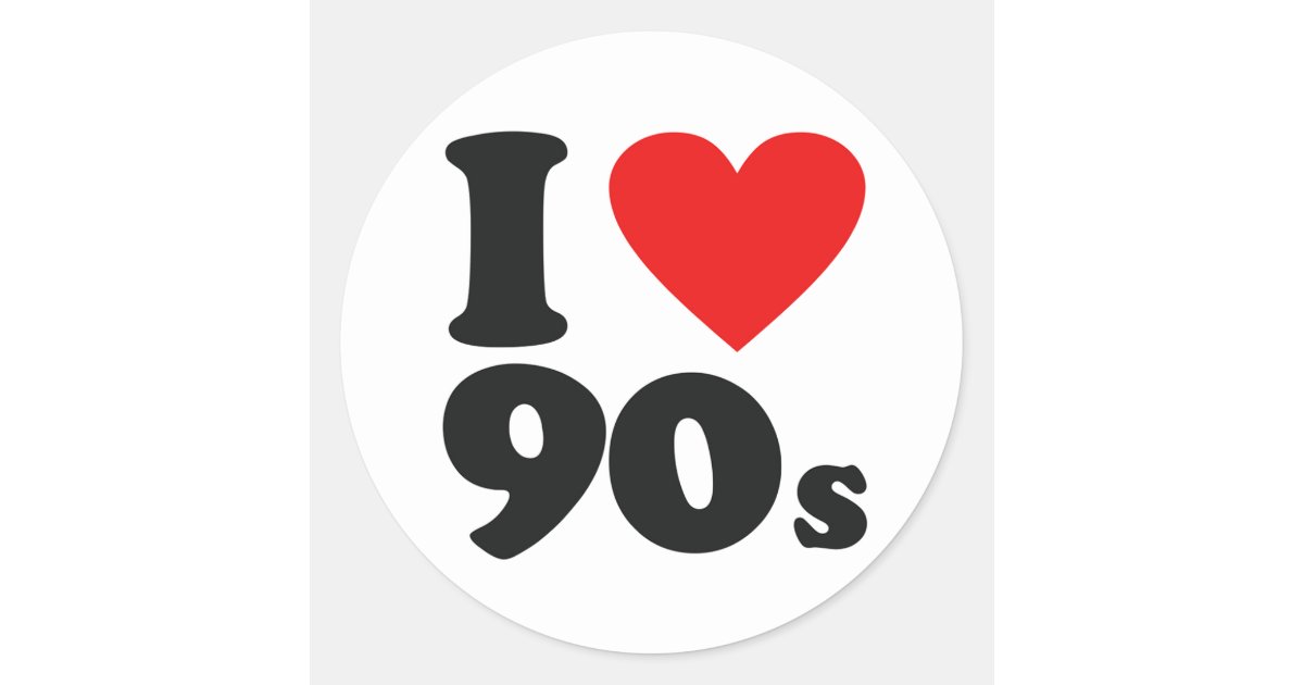 I Love The 90s Sticker Zazzle 