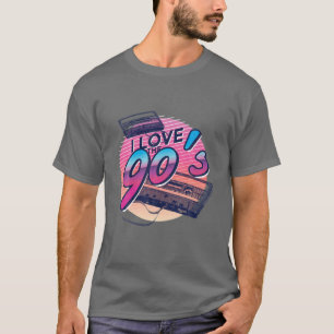 I Love The 90s Themed Party Retro Vintage Cassette T-Shirt