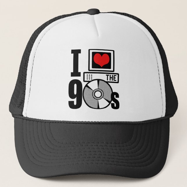 I Love The 90s Trucker Hat (Front)
