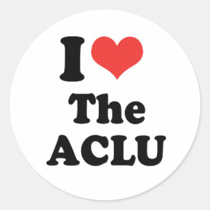 I LOVE THE ACLU - .png Classic Round Sticker