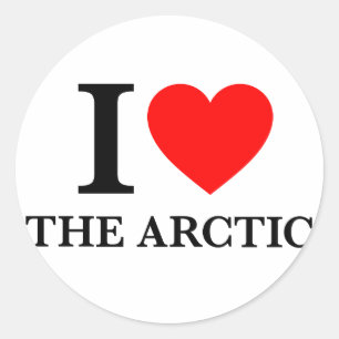 I Love The Arctic Classic Round Sticker