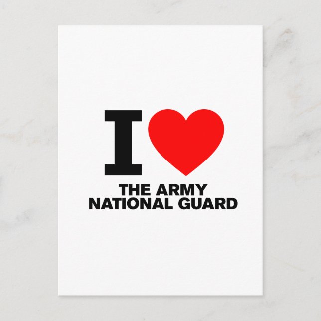 I Love the Army National Guard Postcard (Front)