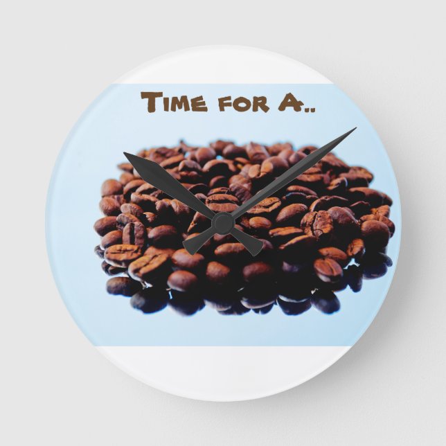 I Love the Aroma of Coffee Round Clock (Front)
