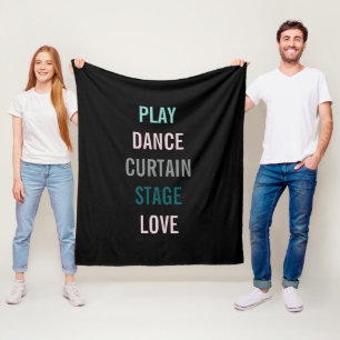 I Love The Arts Personalise Actor Room Decor Fleece Blanket