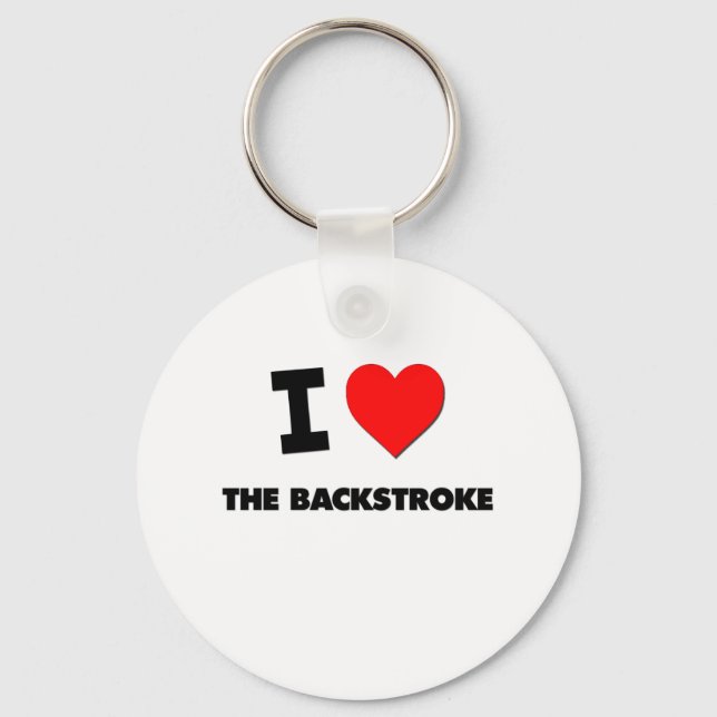 I Love The Backstroke Key Ring (Front)