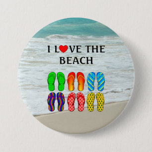 I Love the Beach 7.5 Cm Round Badge