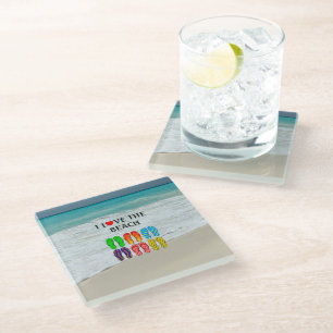 I Love the Beach,  Glass Coaster